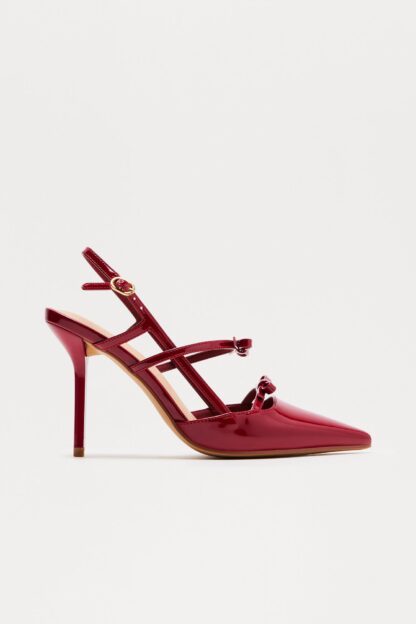 Zapatos de Tacón Slingback con Lazo Glamoroso - Negro - Image 5