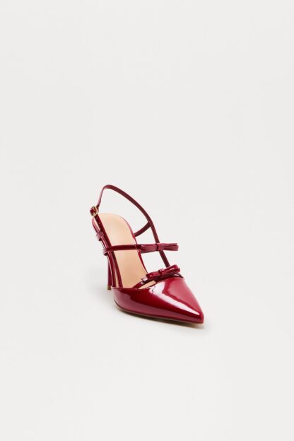 Zapatos de Tacón Slingback con Lazo Glamoroso - Negro - Image 4