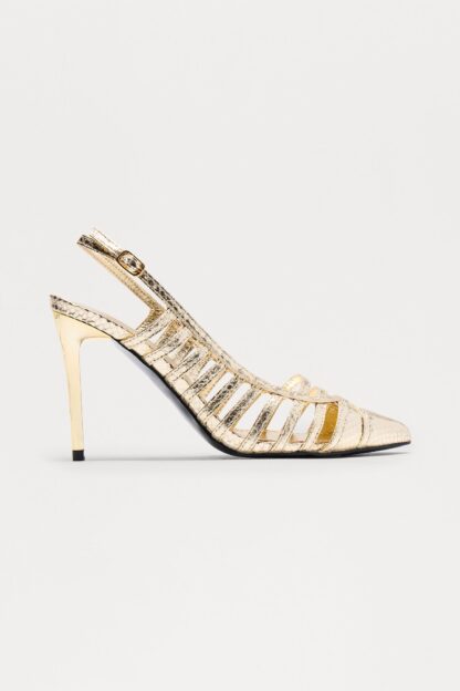 Zapatos de Tacón Slingback con Estampado de Cocodrilo - Image 5