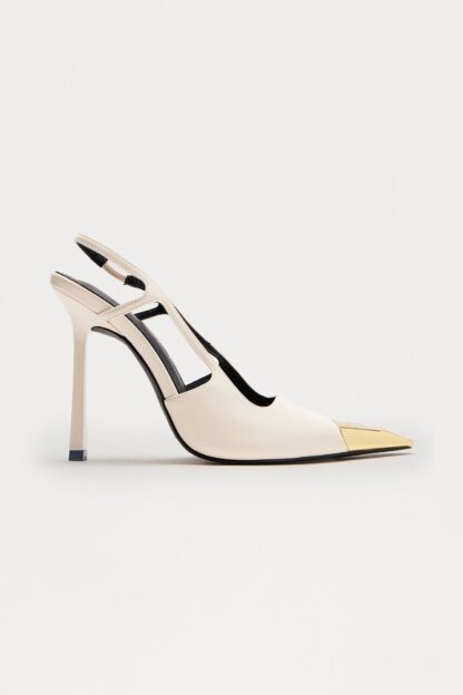 Zapatos de Tacón Slingback Detalle Punta - Negro - Image 9
