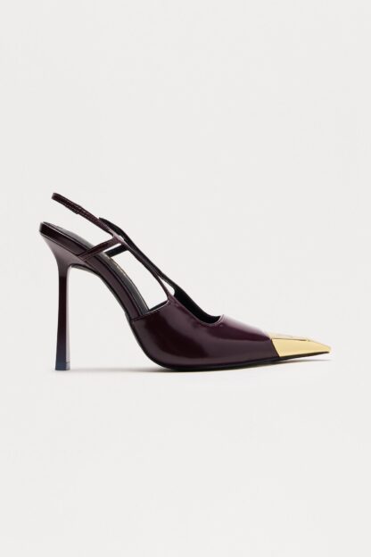 Zapatos de Tacón Slingback Detalle Punta - Negro - Image 5