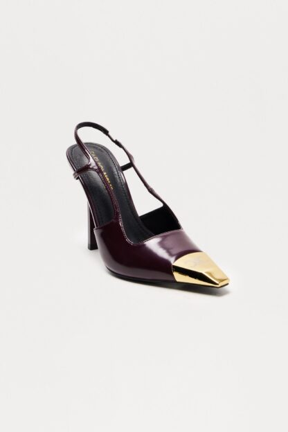 Zapatos de Tacón Slingback Detalle Punta - Negro - Image 6