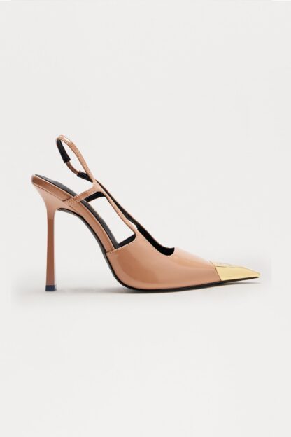 Zapatos de Tacón Slingback Detalle Punta - Negro - Image 14