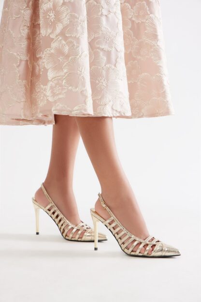 Zapatos de Tacón Slingback con Estampado de Cocodrilo - Image 7