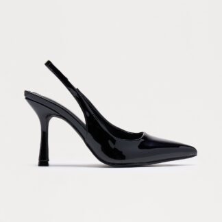 Zapatos de Tacón Slingback en Charol Sintético