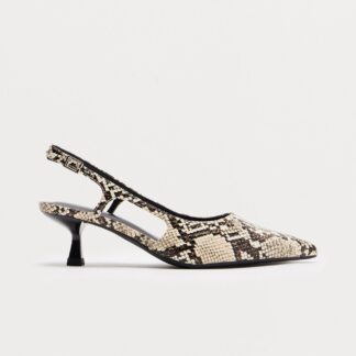 Zapatos de Tacón Gatito con Estampa de Leopardo